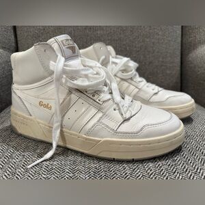 Women’s Gola Challenge High Top Leather Sneakers White size 8